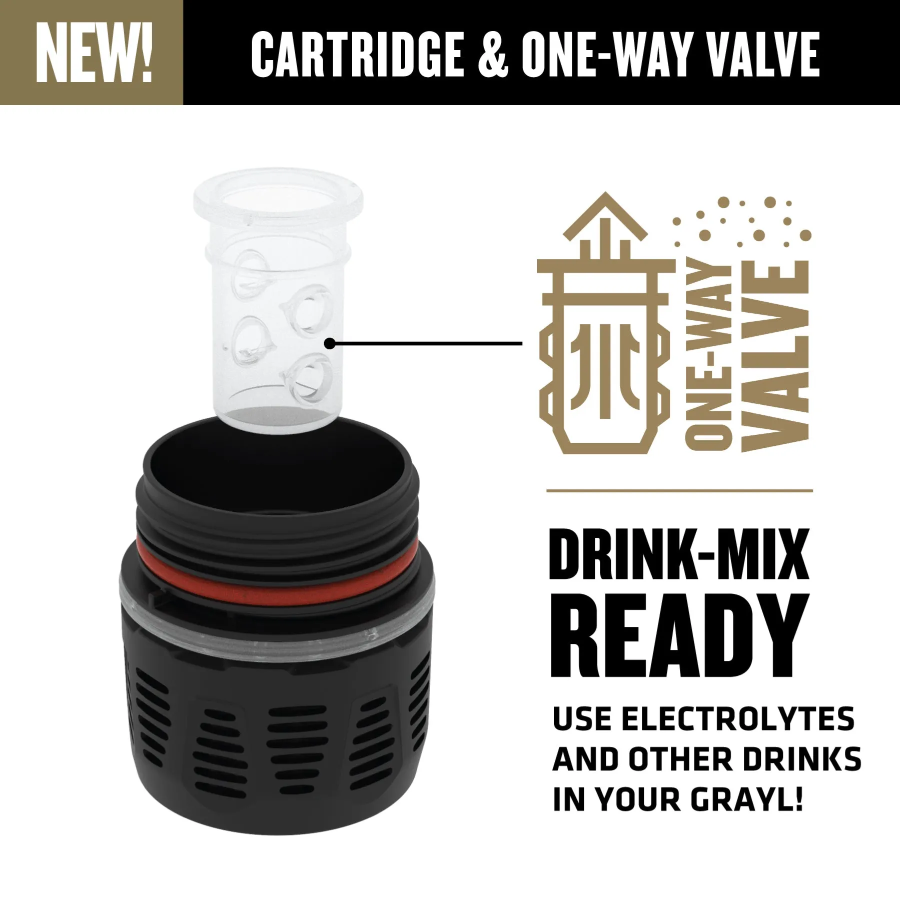 Grayl - UltraPress Titanium flaske med Vandrensefilter 500 ml // Sort - Image 9
