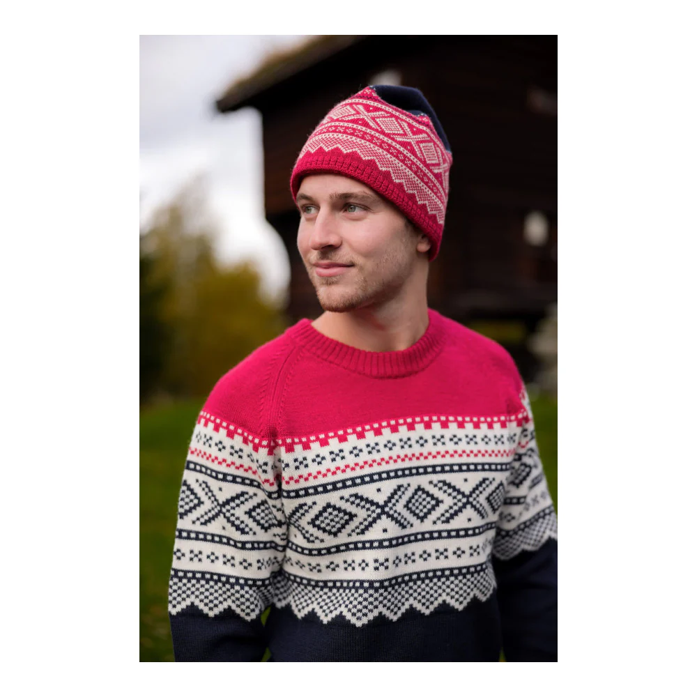 Ulvang - Marius Rundhalset Herre Strik // Blå - Image 6