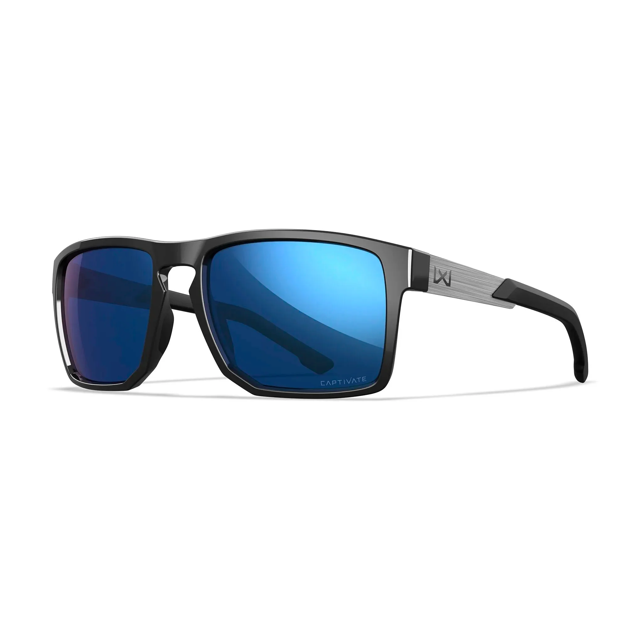 Wiley X - APEX Captivate Solbriller // Pol Blue Mirror - Gloss Black Frame
