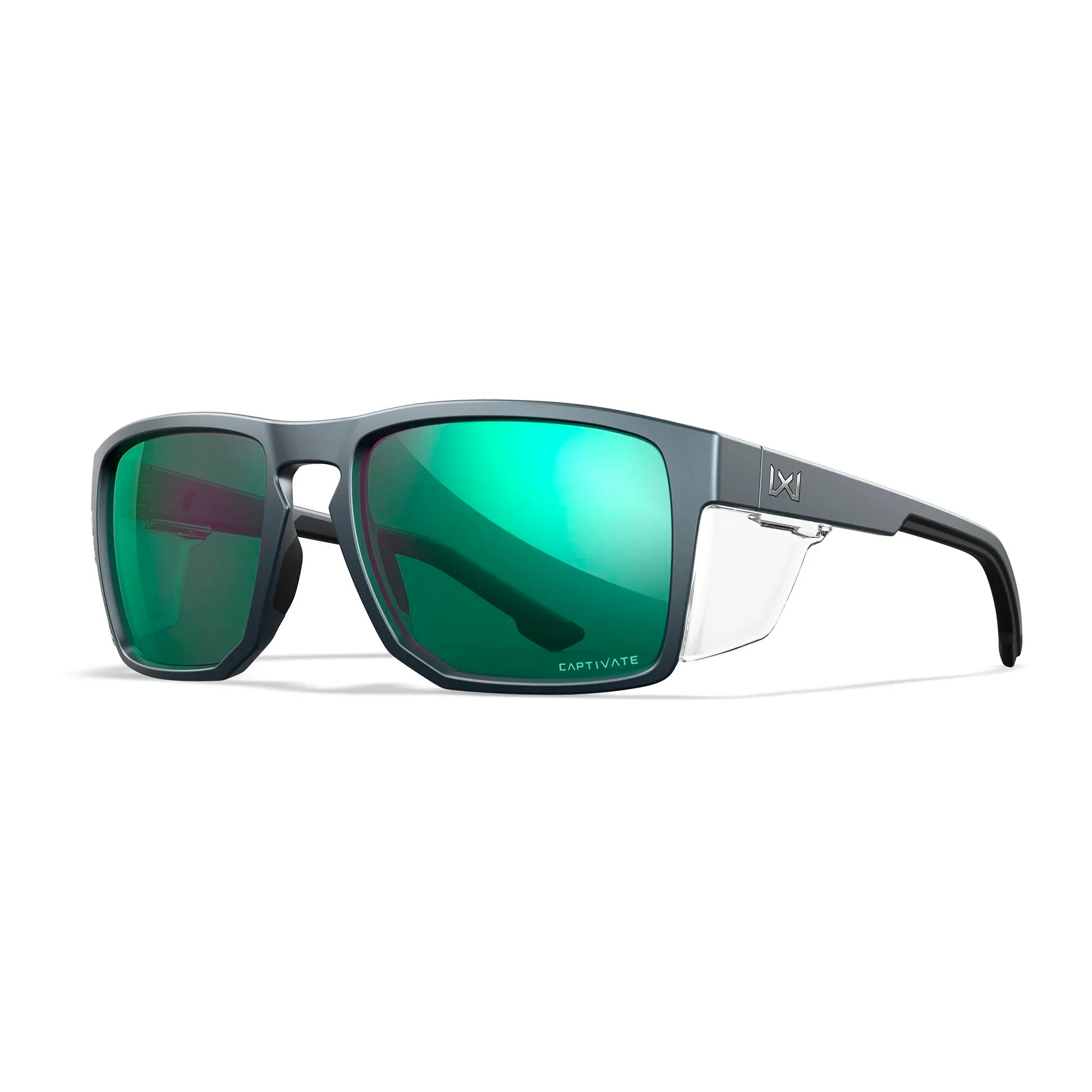 Wiley X - FOUNDER Captivate Solbriller // Pol Green Mirror - Matte Graphite Frame - Image 2