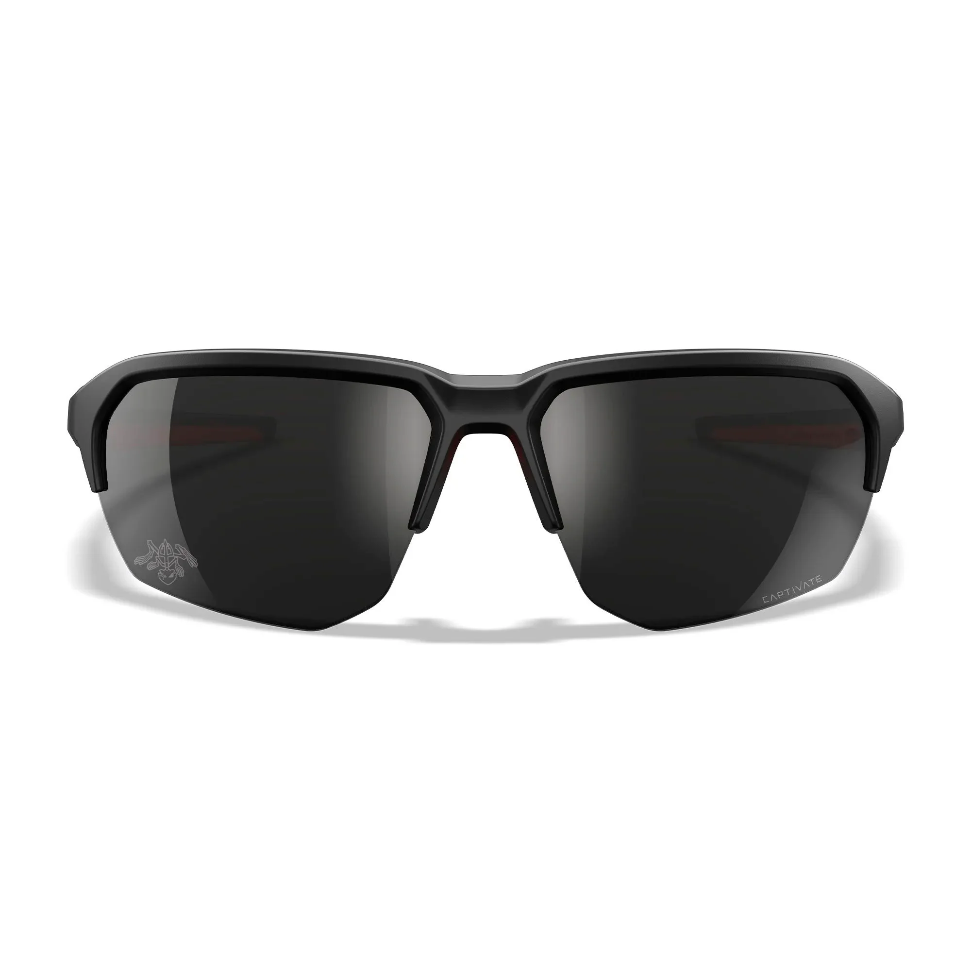 Wiley X - JAKL Captivate Solbriller // Black Mirror - Matte Black/Red Frame - Image 2