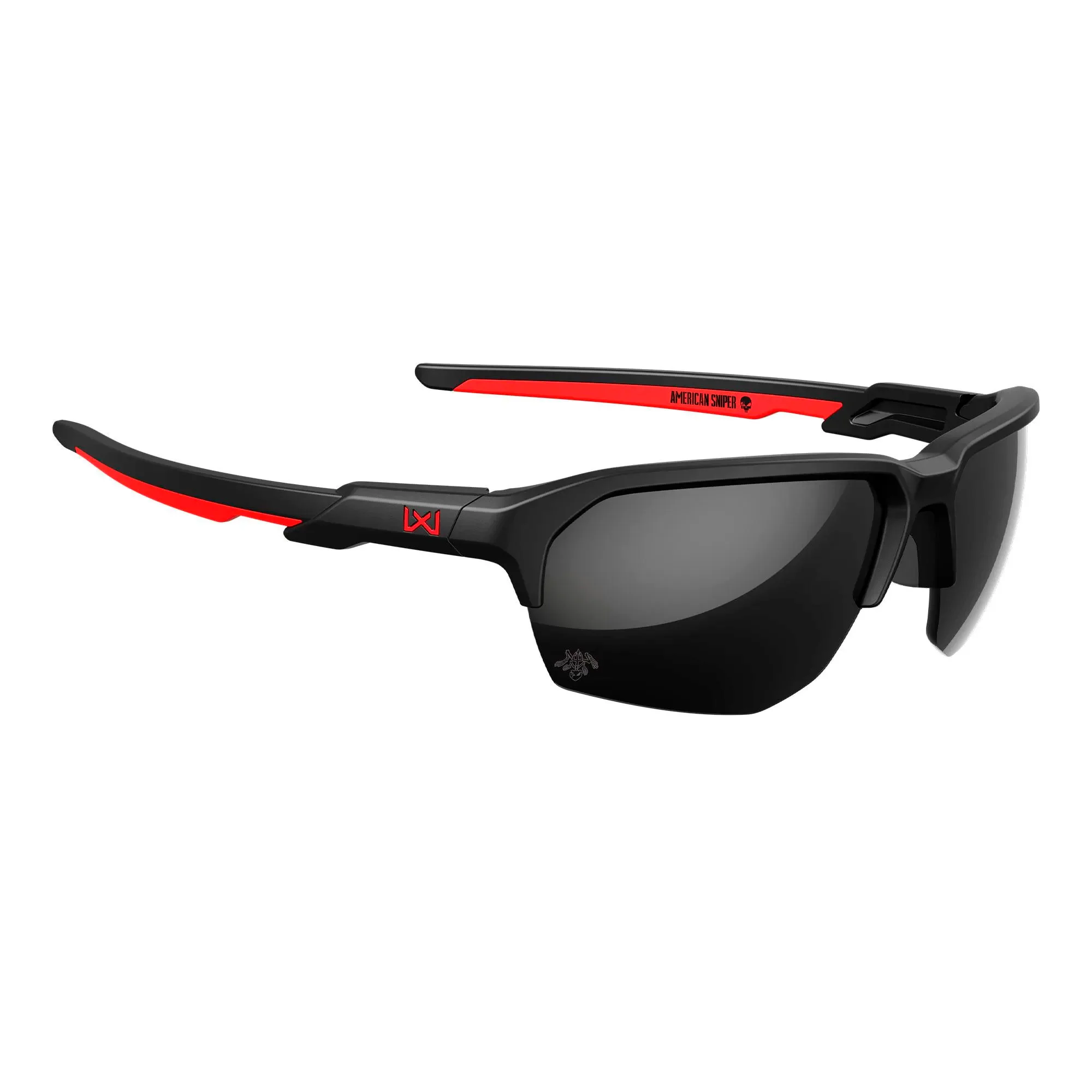 Wiley X - JAKL Captivate Solbriller // Black Mirror - Matte Black/Red Frame - Image 3