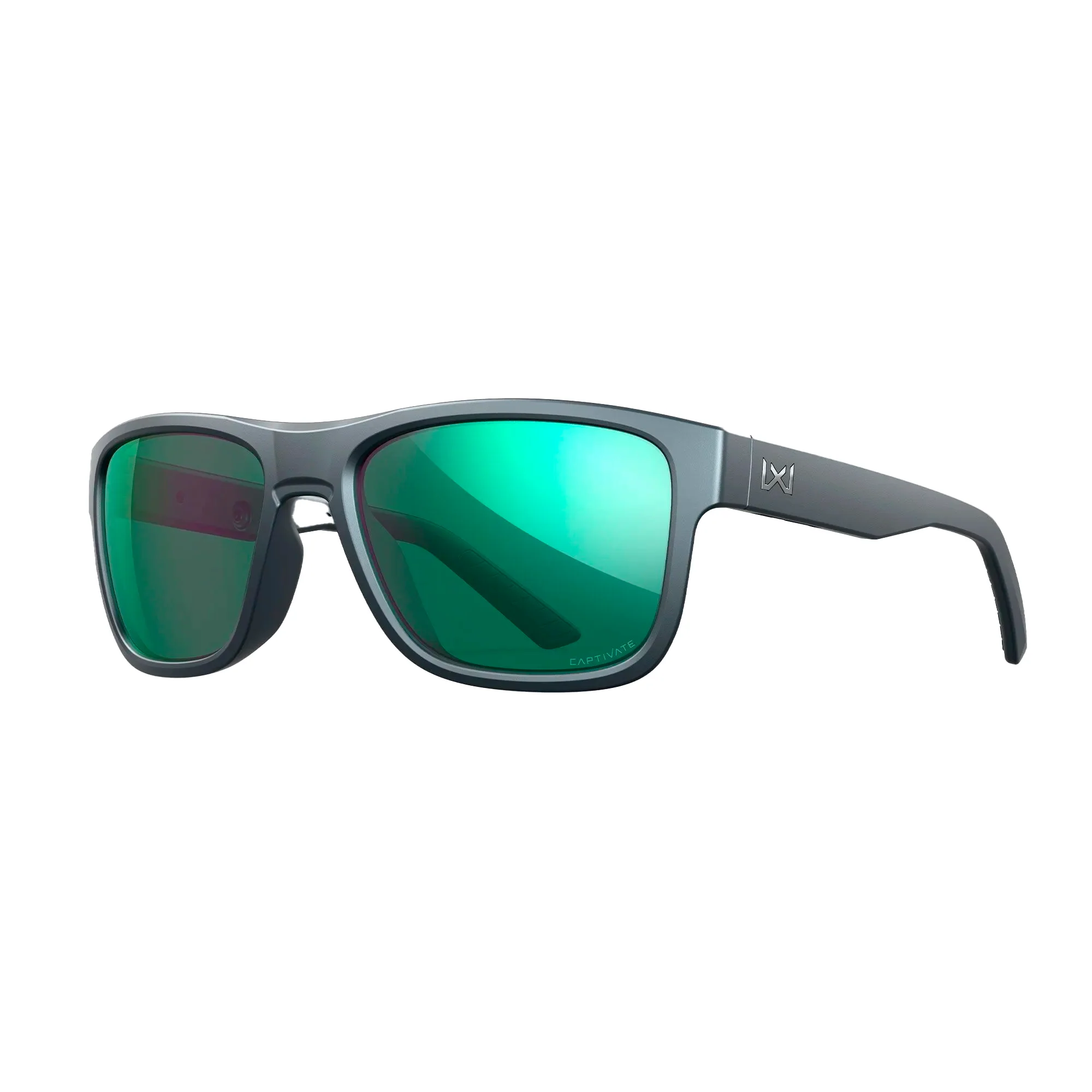 Wiley X - OVATION Solbriller // Captivate Pol Green Mirror / Matte Graphite Frame