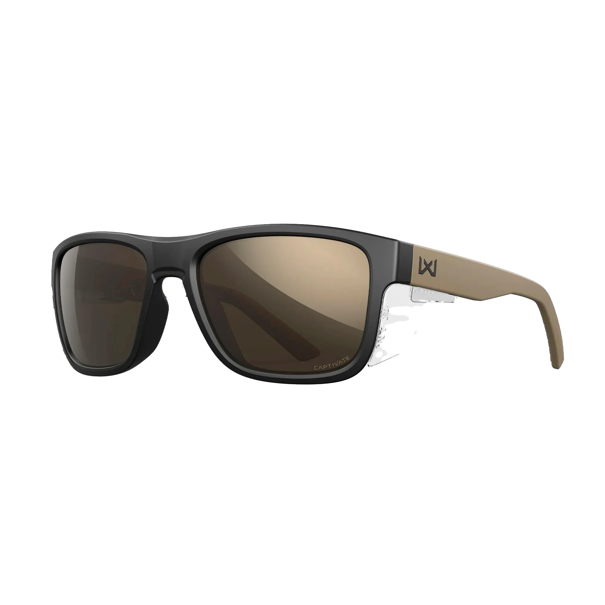 Wiley X - OVATION Solbriller // Captivate Tungsten Mirror - Matte Black/Tan Frame - Image 5