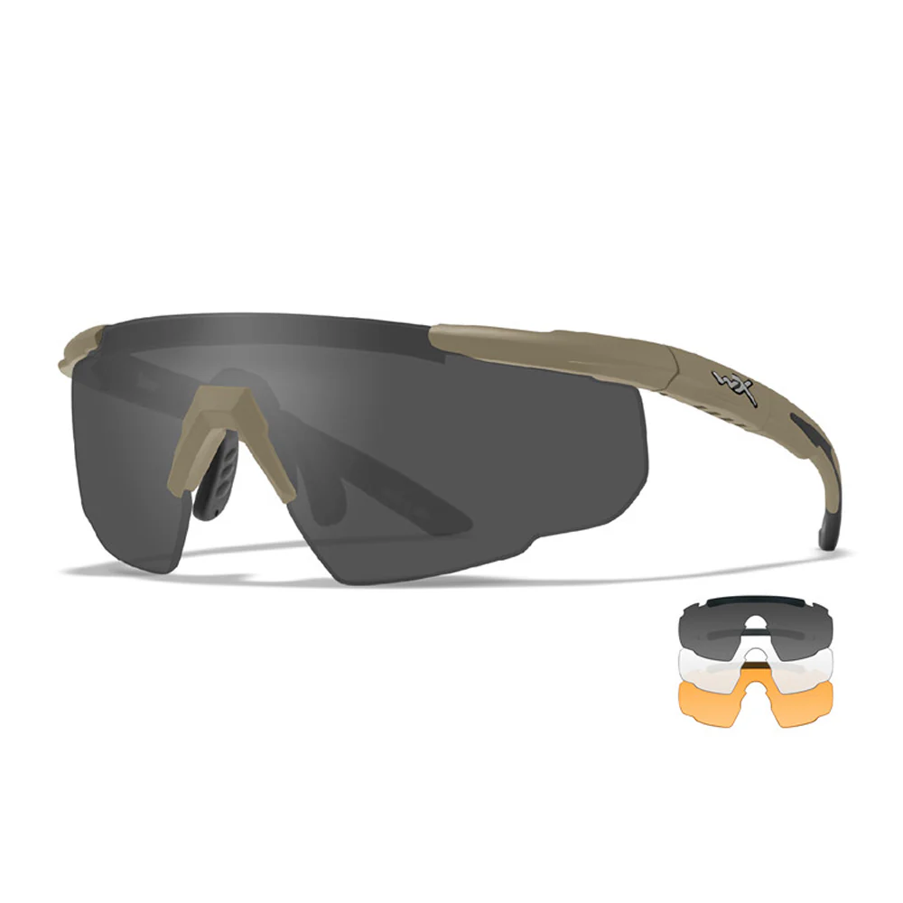 Wiley X - Saber Advanced Ballistiske Briller // Sand - 3 Linser